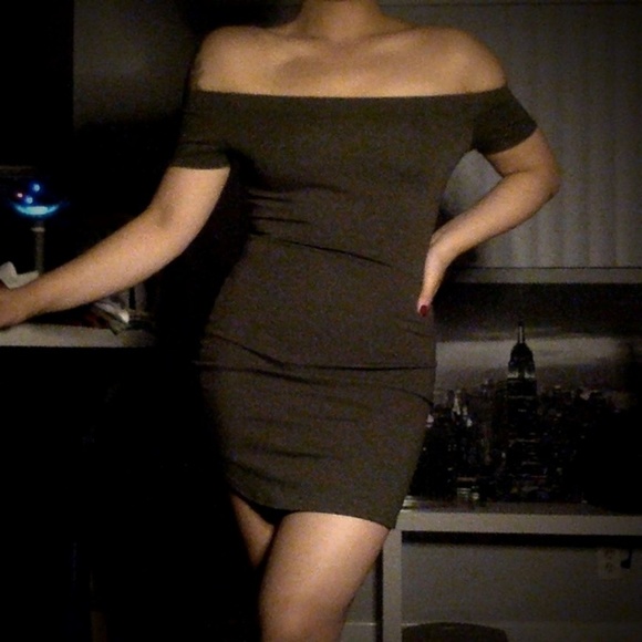 Off-Shoulder T-Shirt Dress - Picture 1 of 2